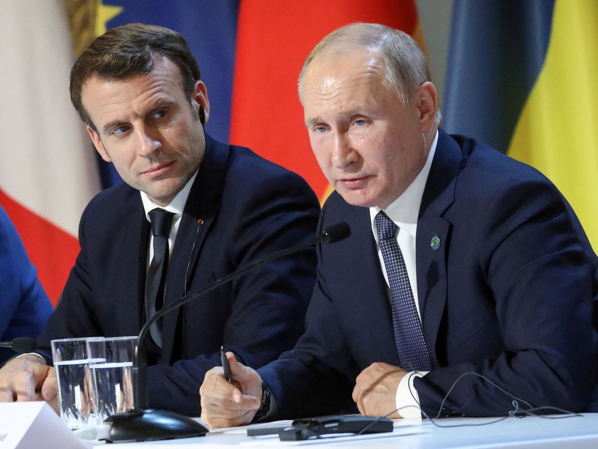 Foto: Emmanuel Macron y Vladímir Putin, en diciembre de 2019. (Reuters/Pool/Ludovic Marin)