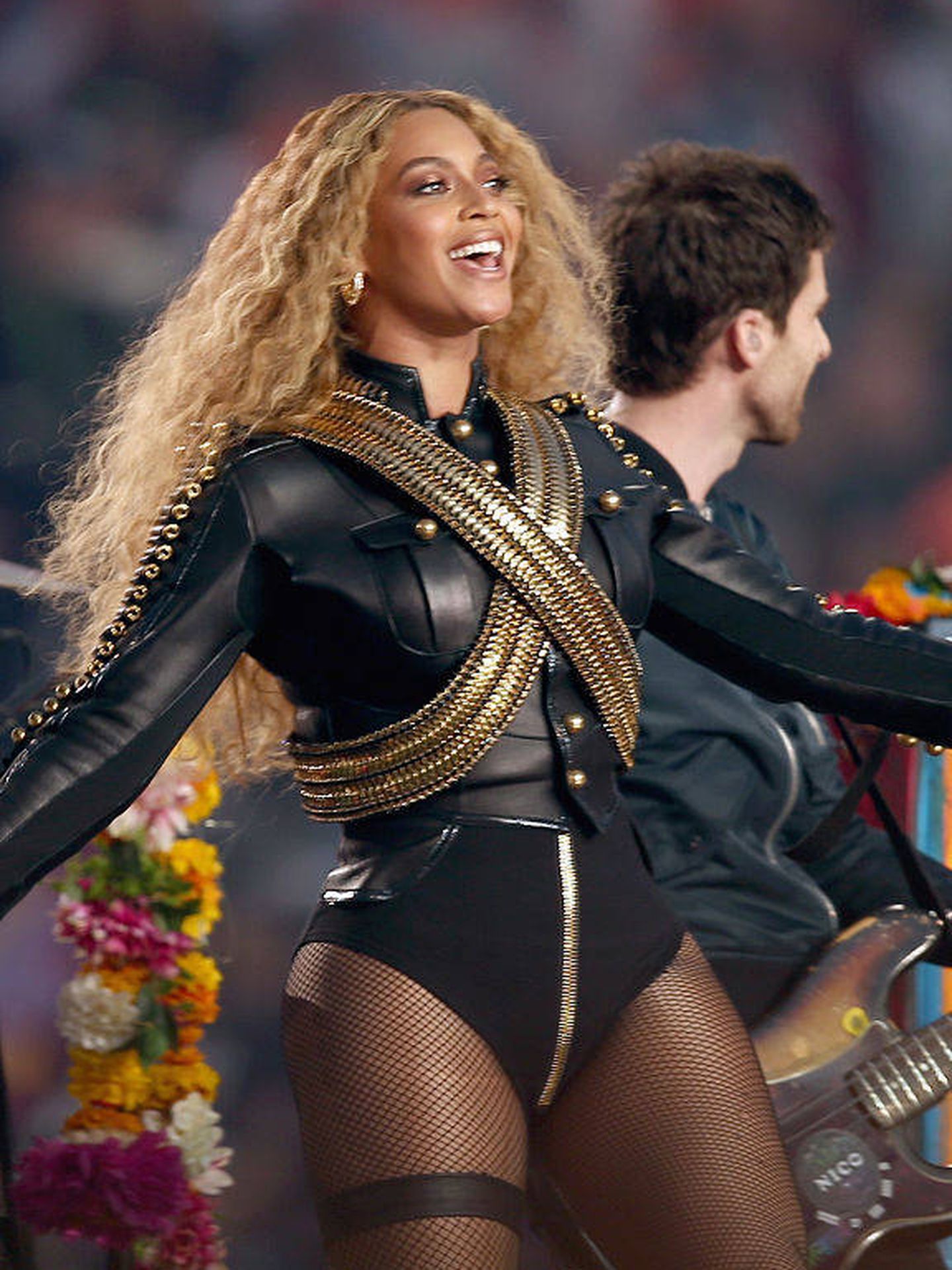Beyoncé, en la Super Bowl. (Getty)