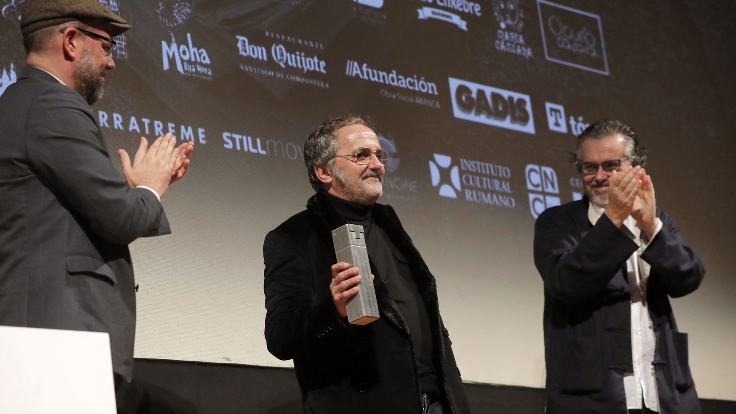 Antonio Durán, recibiendo el Premio Cineuropea, en 2018. (EFE/Lavandeira Jr.)