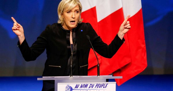 Foto: Marine Le Pen durante un mitin en Lyon. (Reuters)