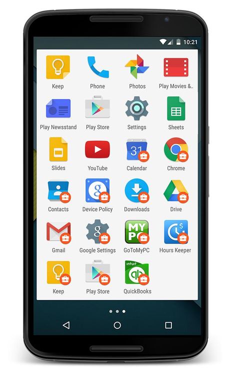 'Apps' de trabajo y personales en Android