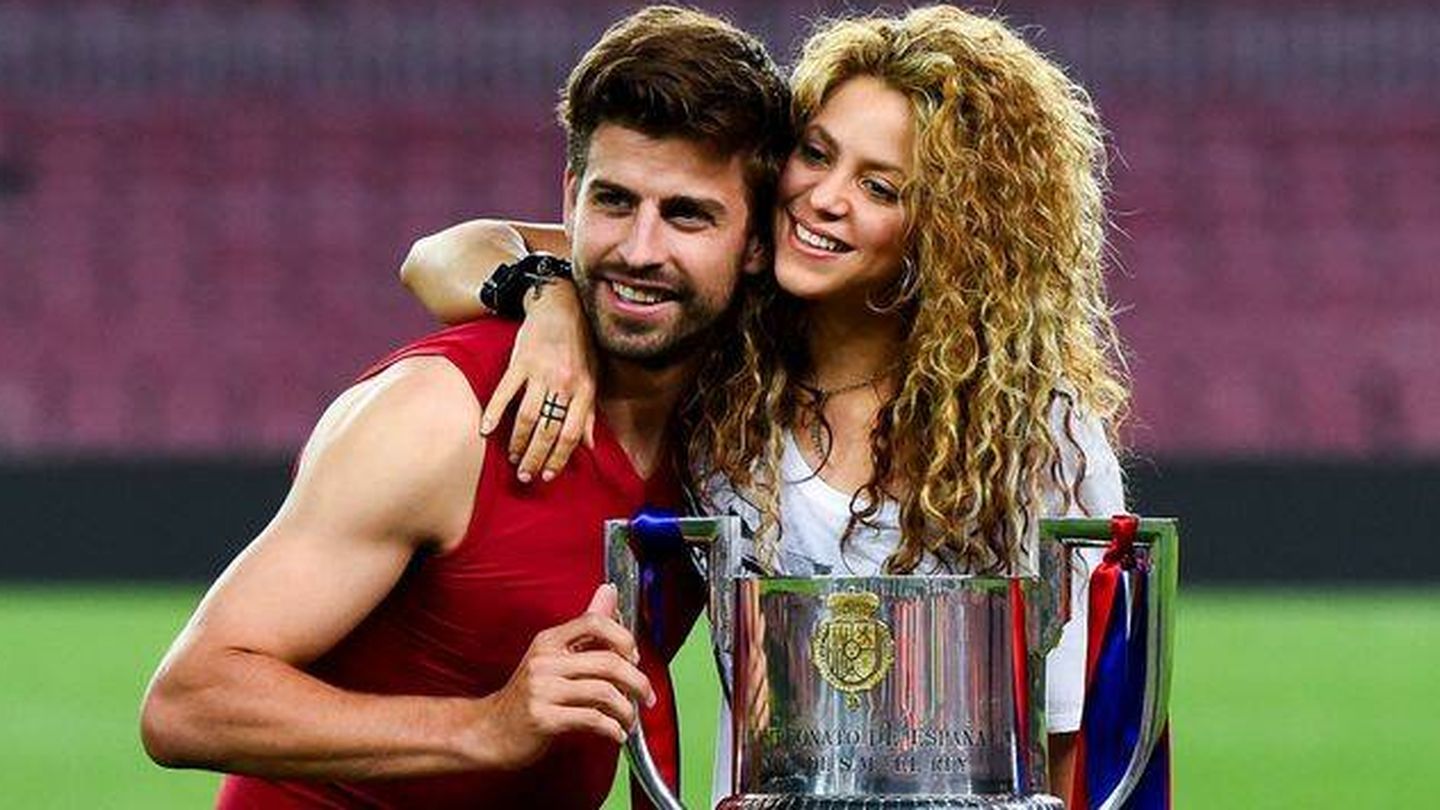 Shakira y Piqué en la final de la Copa del Rey de 2015. (Getty)