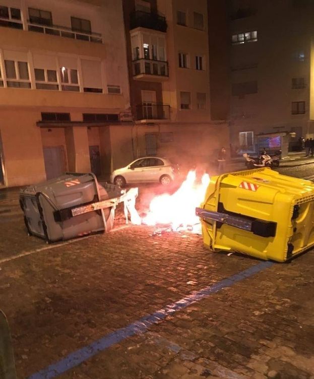 Foto: Incidente en la protesta en Cádiz. (Policía Nacional)