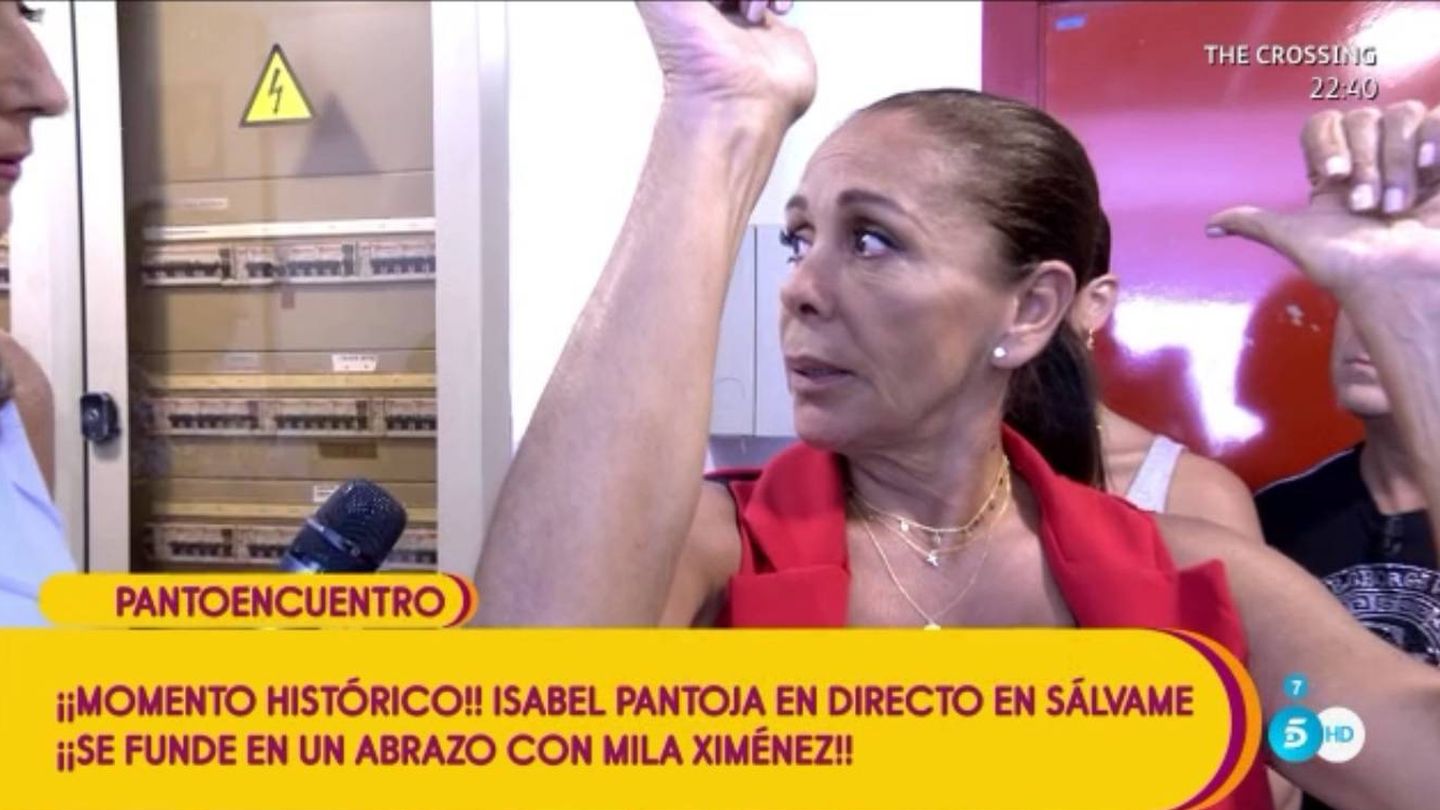 Isabel Pantoja, en el programa 'Sálvame'. (Mediaset España)