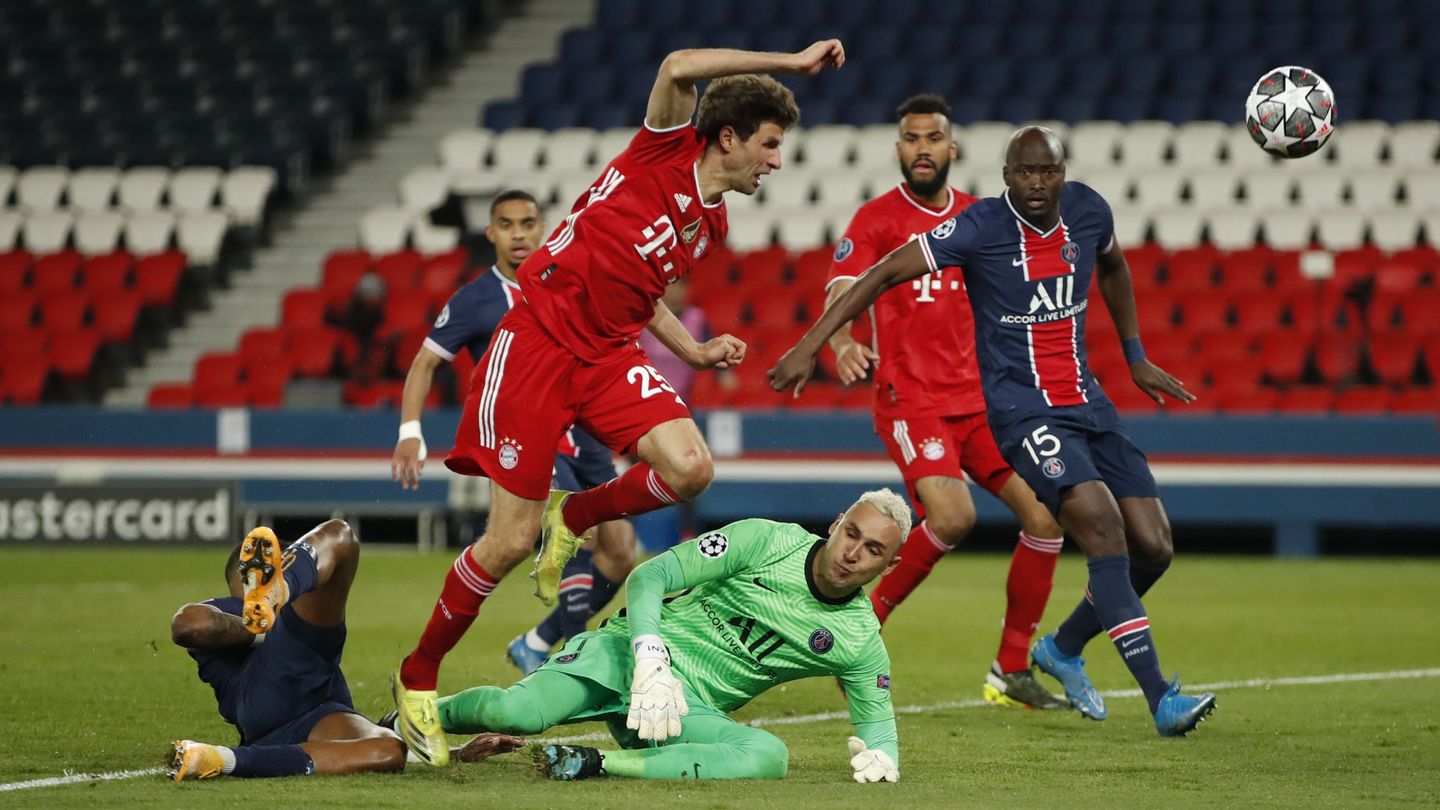 Keylor Navas desactiva la oportunidad de Müller. (Reuters)