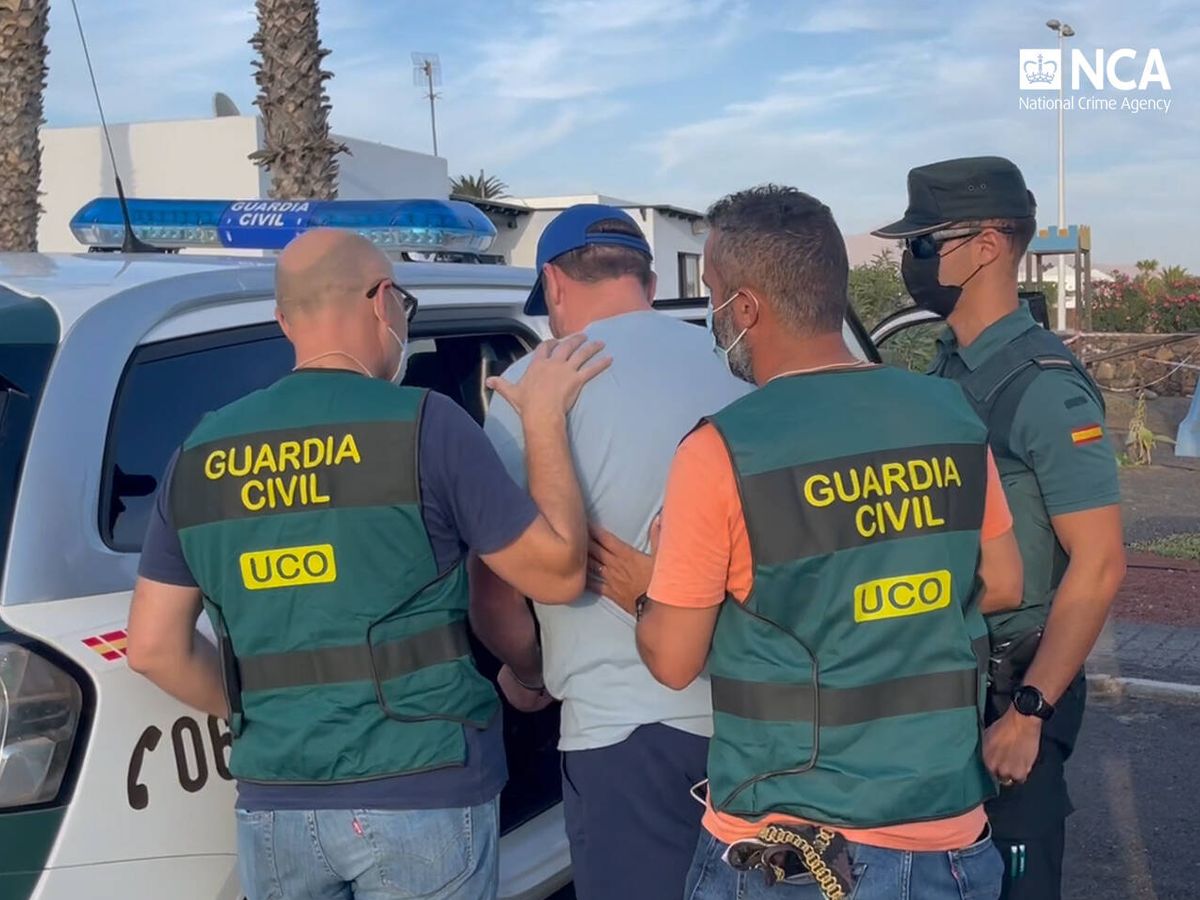 Foto: Momento de la detención del criminal. Foto: Guardia Civil