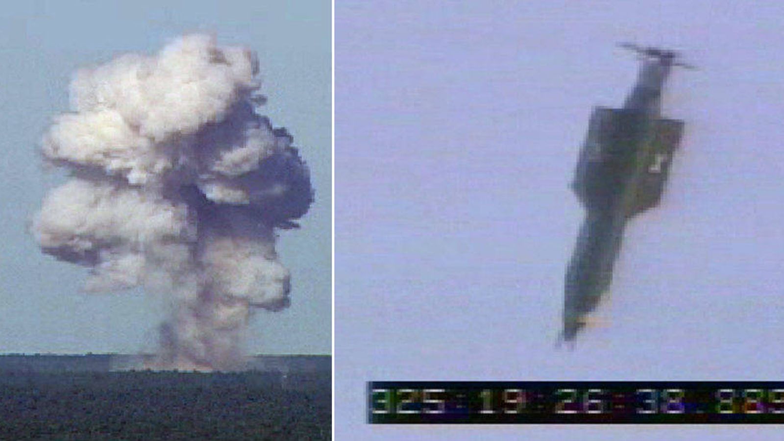 Foto: La GBU-43 B, también conocida como 'la madre de todas las bombas' no nucleares, durante una prueba en la base aérea de Elgin (Florida), en 2003. (Reuters)