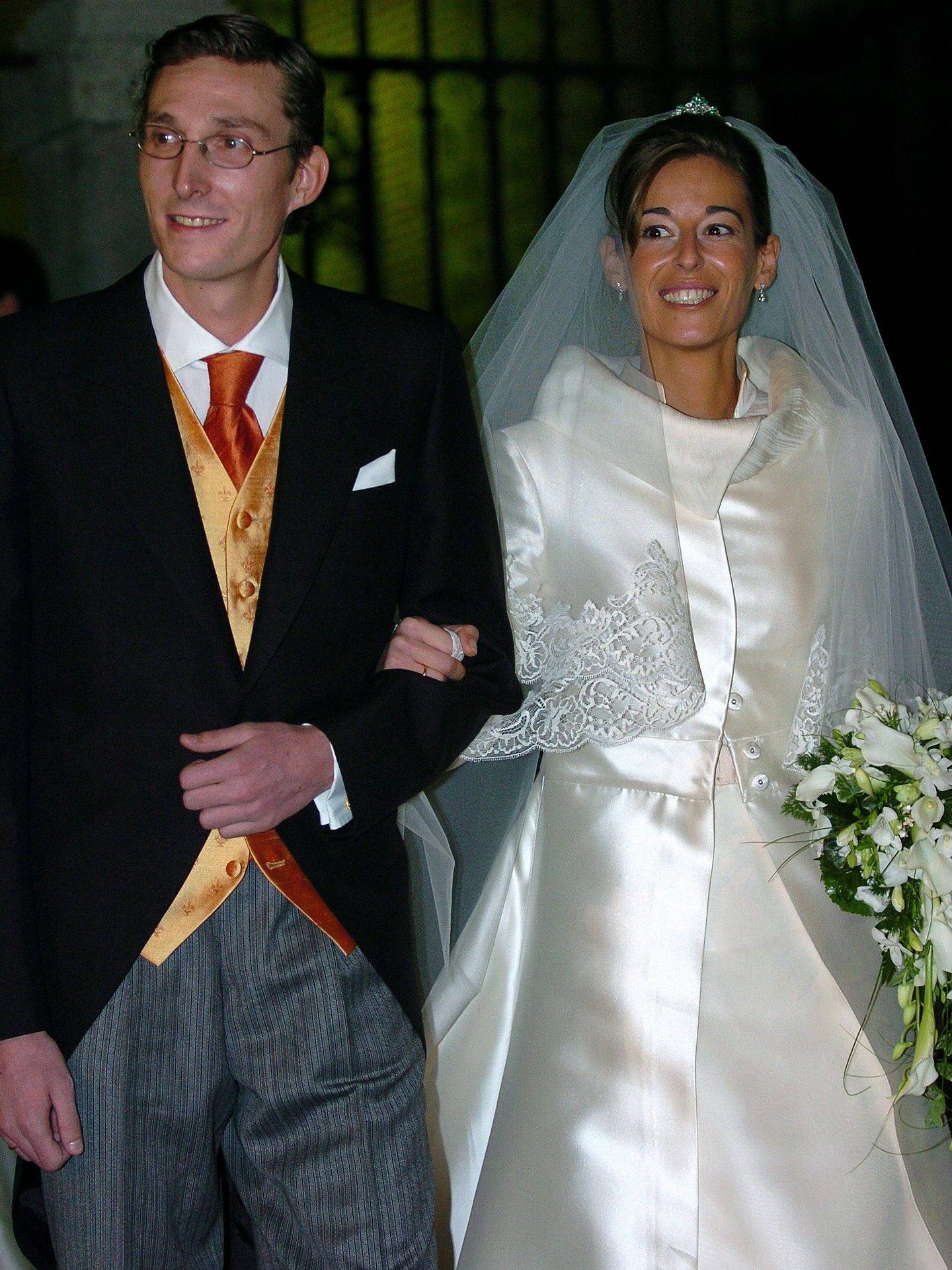 Fernando Gómez-Acebo y Mónica Martín durante su boda en 2007 en la iglesia de la Encarnación, en Madrid.