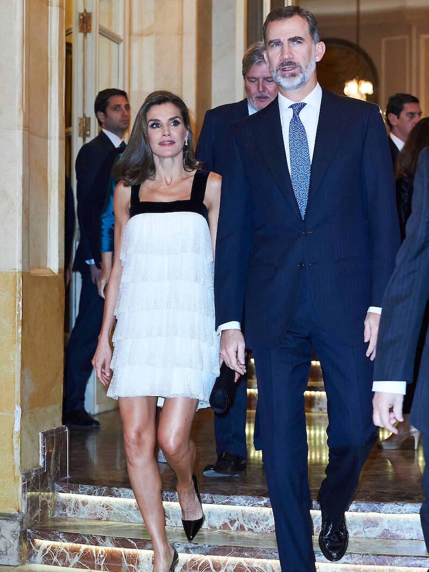 El rey Felipe y la reina Letizia, en el Premio de Periodismo Francisco Cerecedo. (Getty)