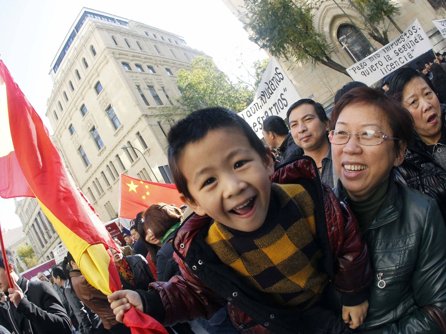 Manifestación de vendedores chinos en Madrid en 2011. (EFE)