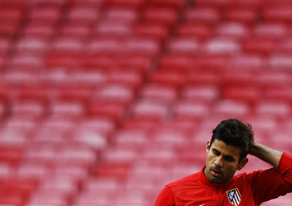 Foto: Diego Costa en un entrenamiento previo a la final de la Champions (Reuters).
