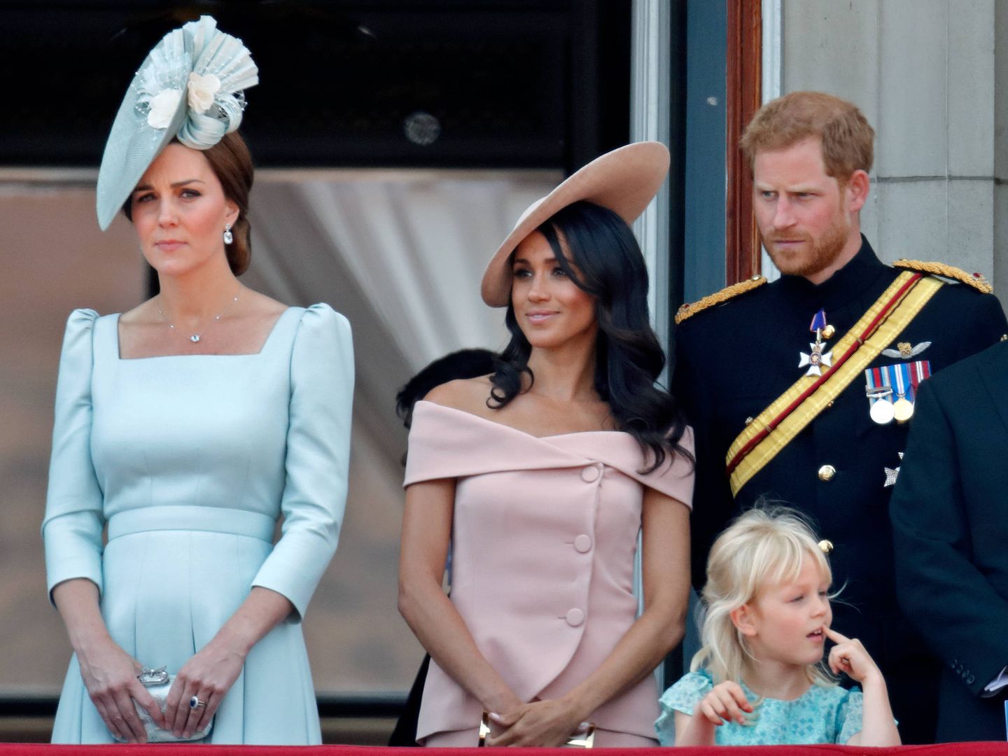 Meghan Markle y Kate Middleton en el Trooping The Colour de 2018. (Getty)