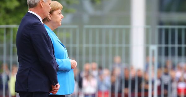 Foto: Ángela Merkel, durante el acto. (EFE)