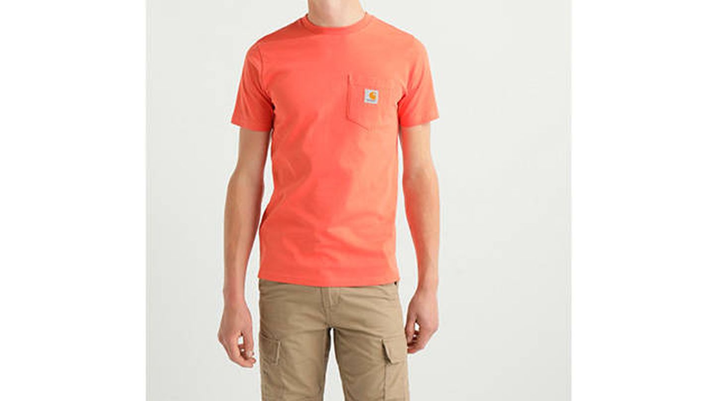 Carhartt WIP Camiseta de hombre naranja de manga corta