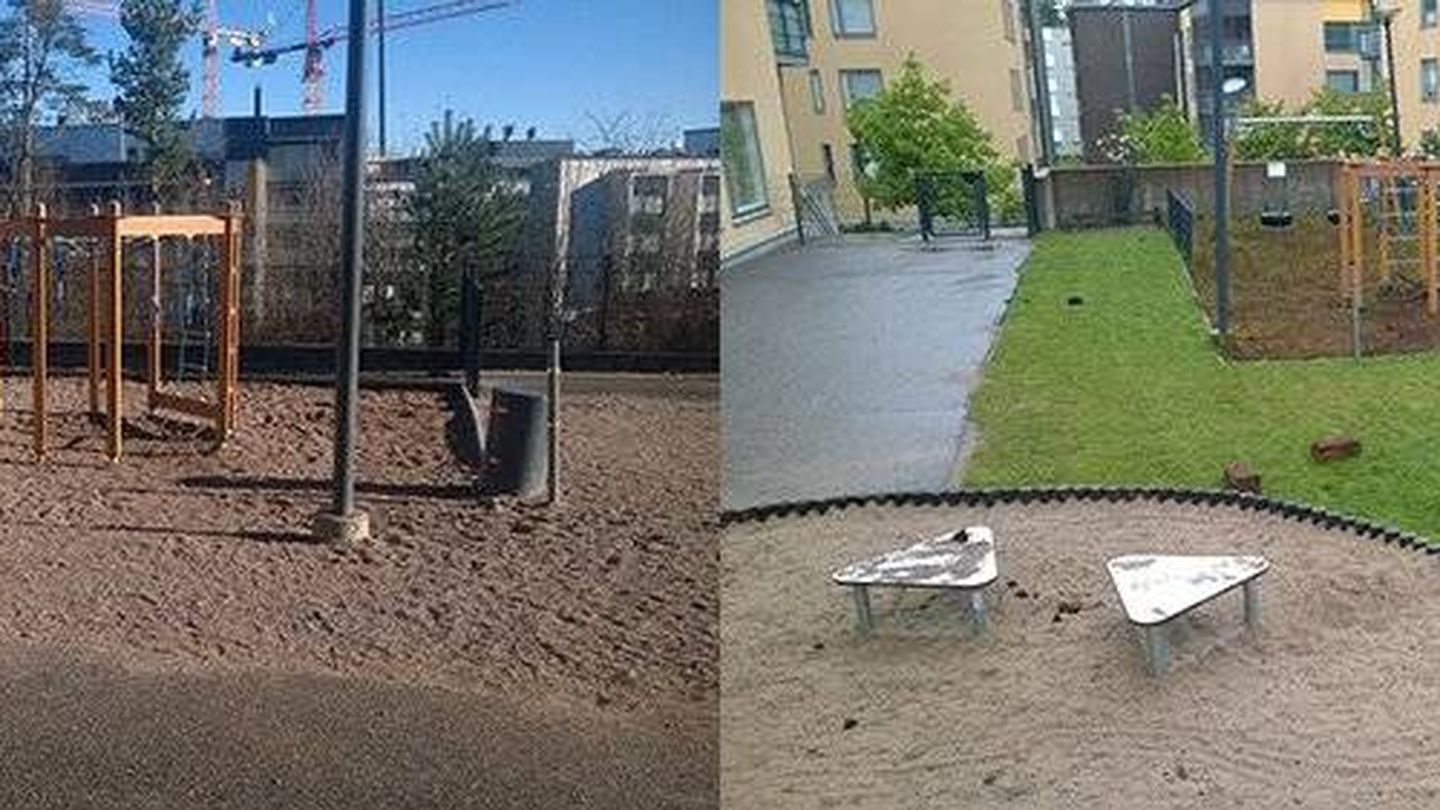 Comparación de dos guarderías del estudio. Foto: Universidad de Helsinki.