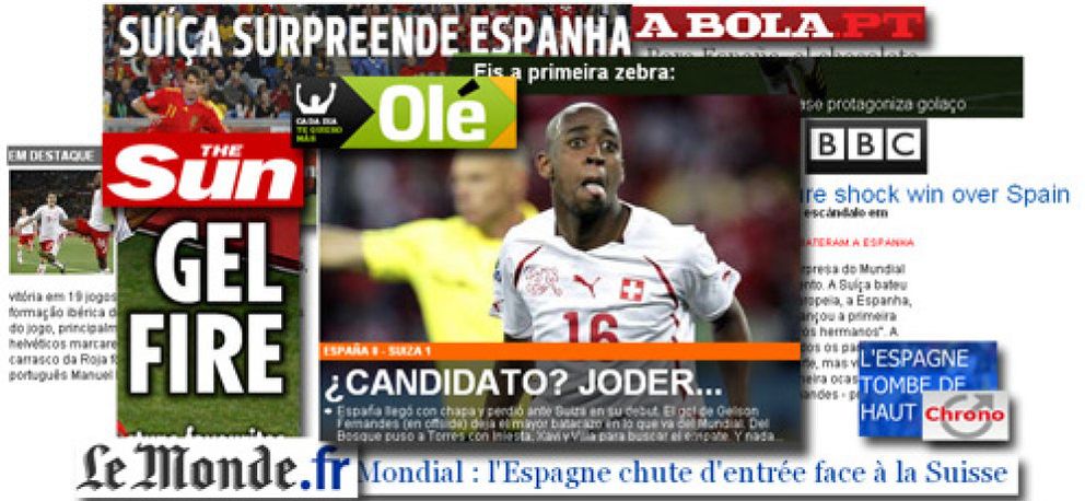 Foto: La prensa extranjera se ceba con la derrota de España ante Suiza
