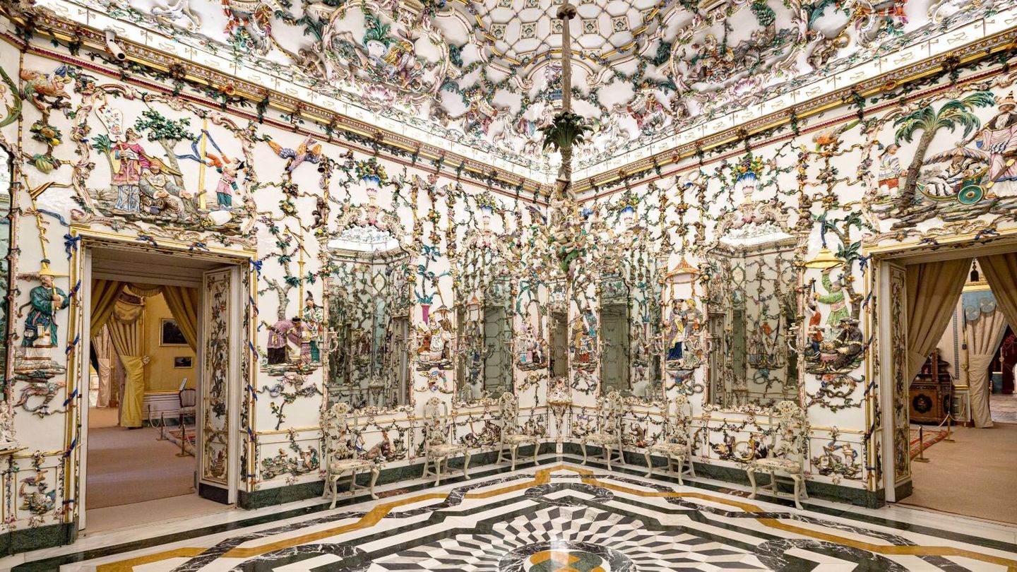 La sala de porcelana del Palacio Real de Aranjuez. (Patrimonio Nacional/Cortesía)
