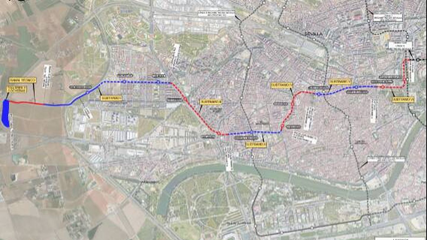 Proyecto tramo norte de Línea 3 del Metro de Sevilla
