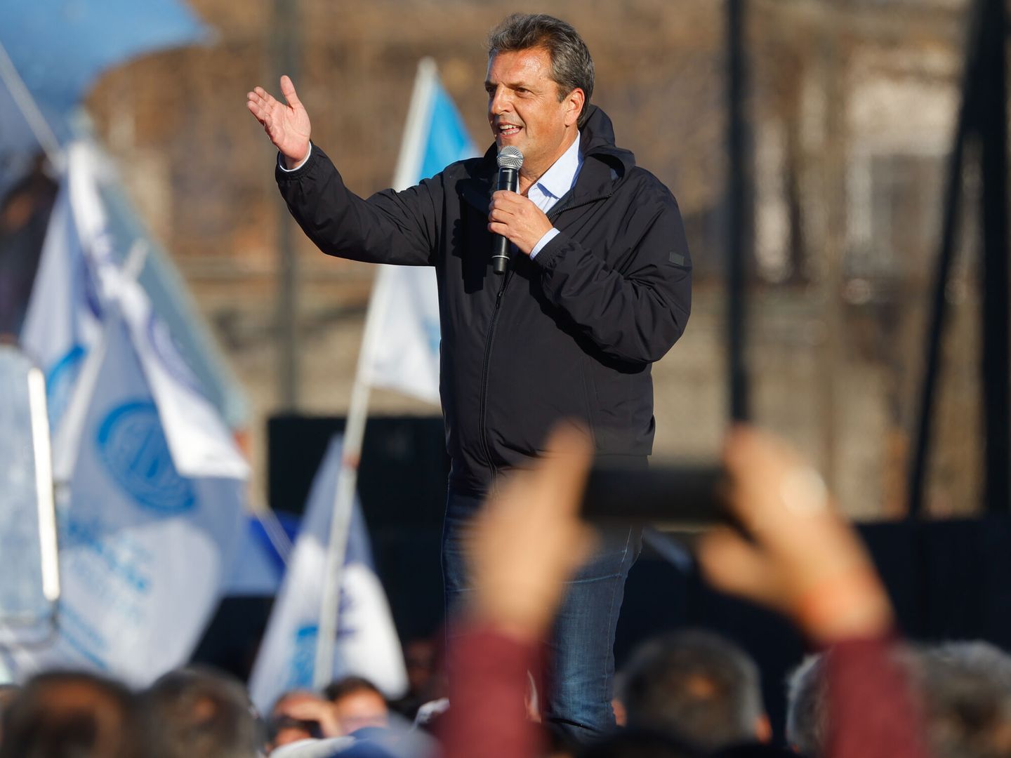Sergio Massa, en un actgo de campaña (EFE/Juan Ignacio Roncoroni)