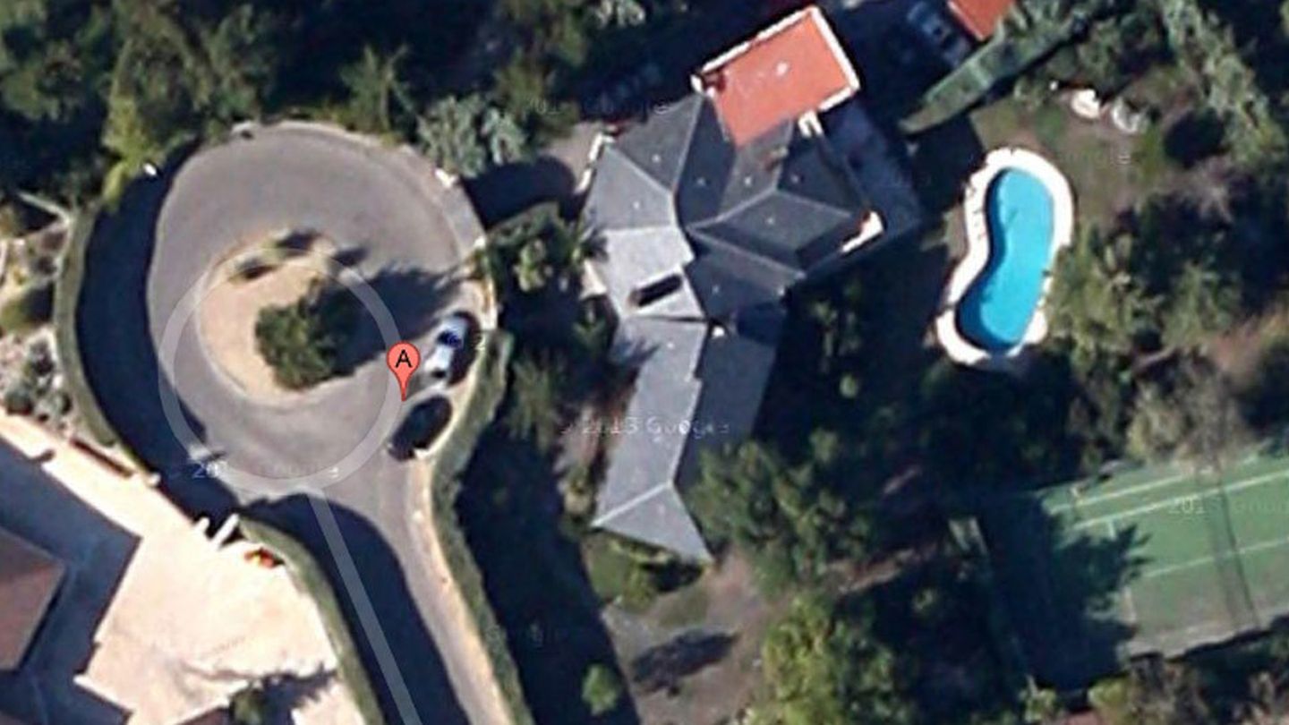 Imagen aérea de la que será la nueva casa de la pareja (Google Maps)