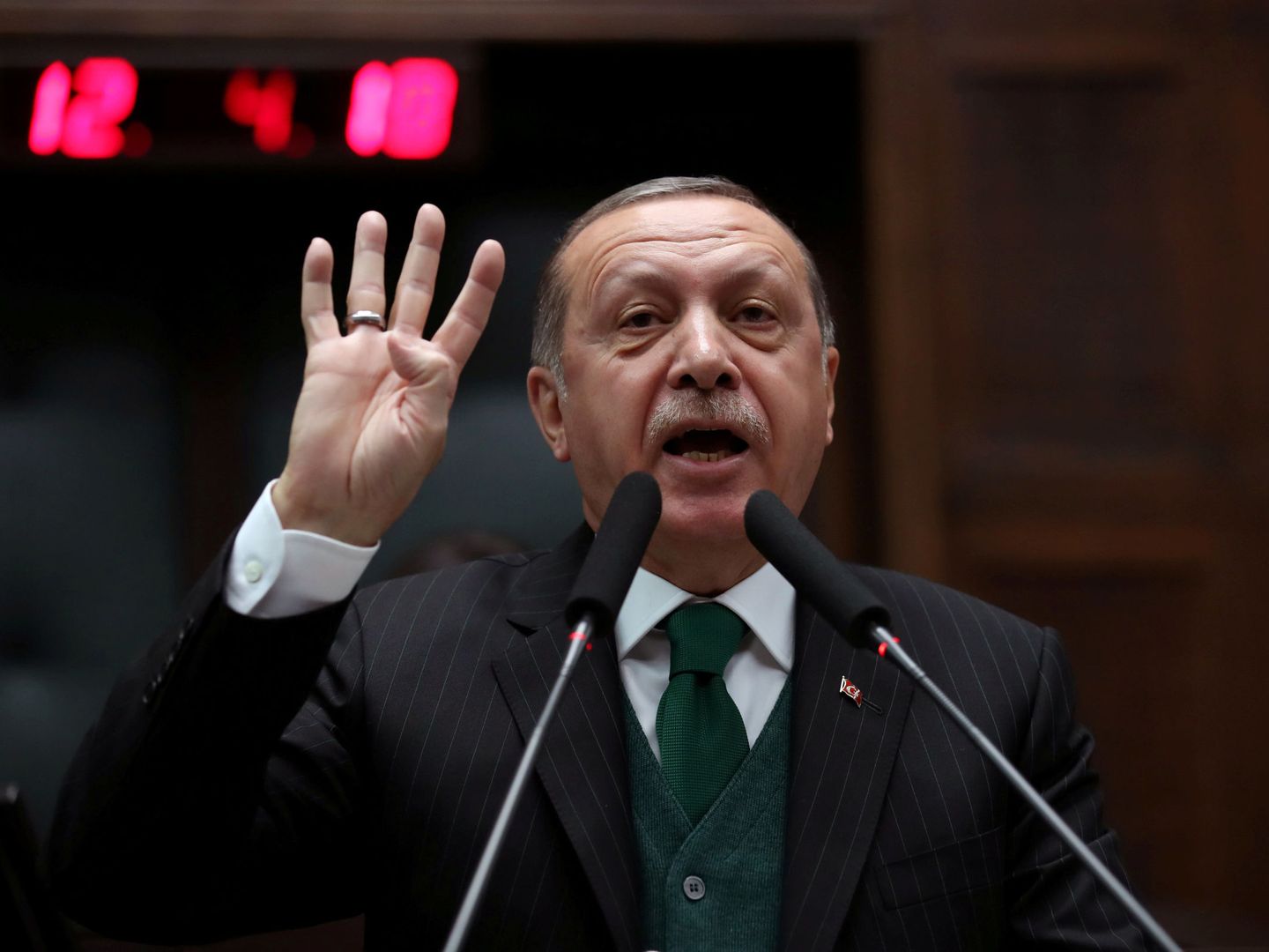 Erdogan habla ante el parlamento de Ankara. (Reuters)