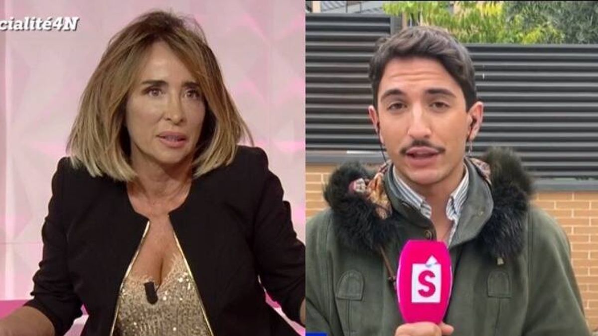 Un periodista de 'Socialité' le mete un buen corte a María Patiño al corregirla en directo