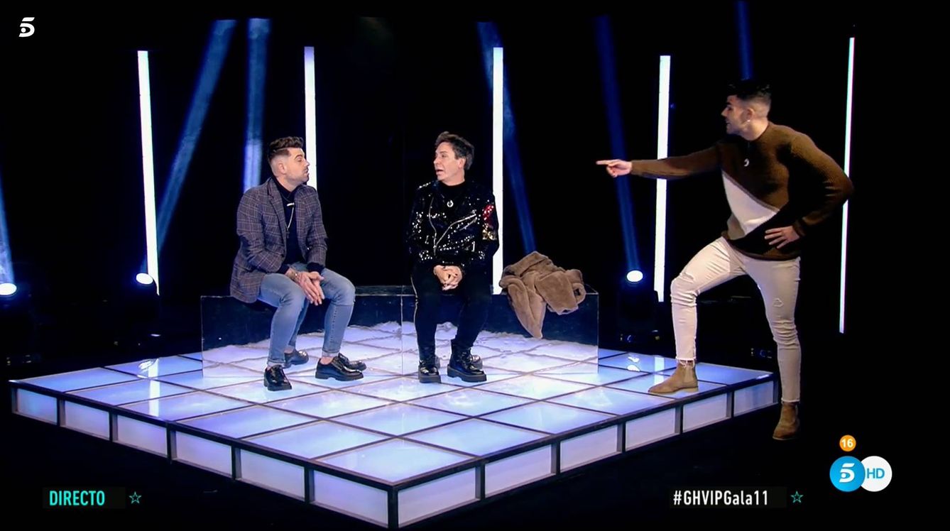 Alberto, Joao y Pol, en 'GH VIP 7'. (Telecinco)