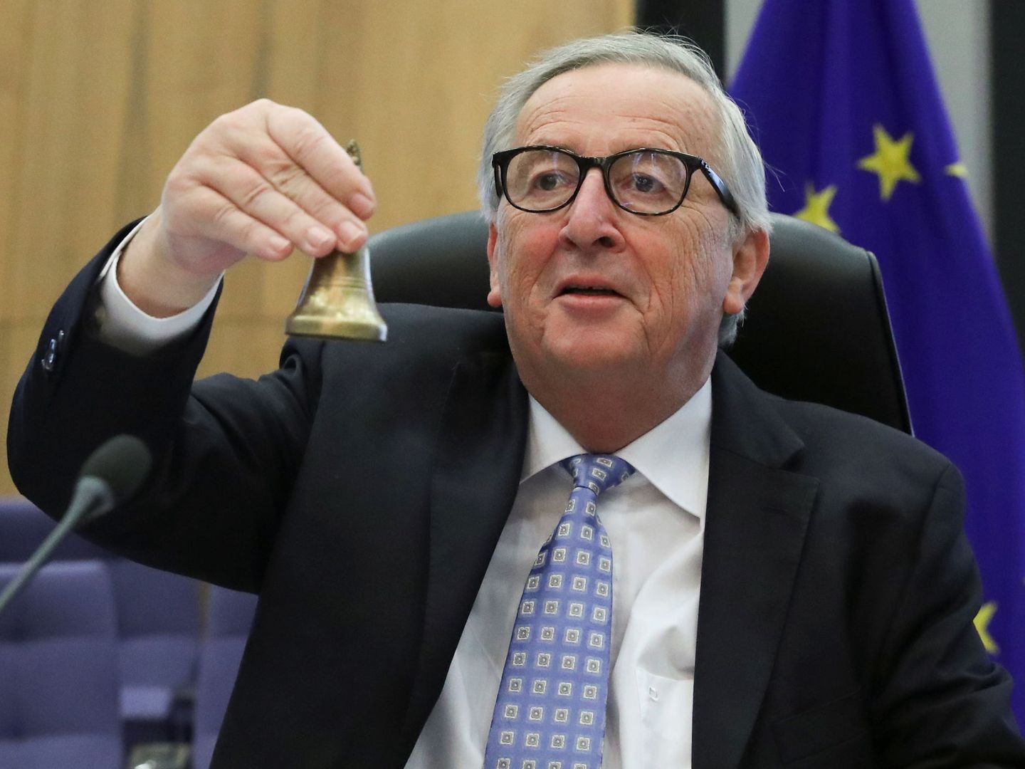 Juncker durante uno de sus últimos colegios de comisarios. (Reuters)
