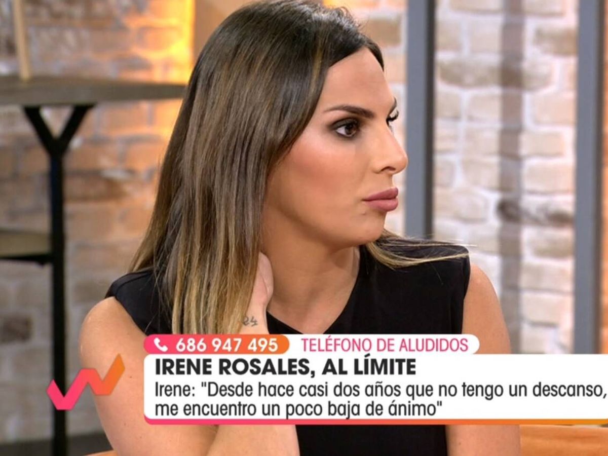 Foto: Irene Rosales, en 'Viva la vida'. (Telecinco).