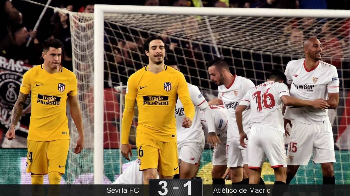 Foto: El Atlético cayó eliminado ante el Sevilla tras perder tanto en la ida como en la vuelta. (EFE)
