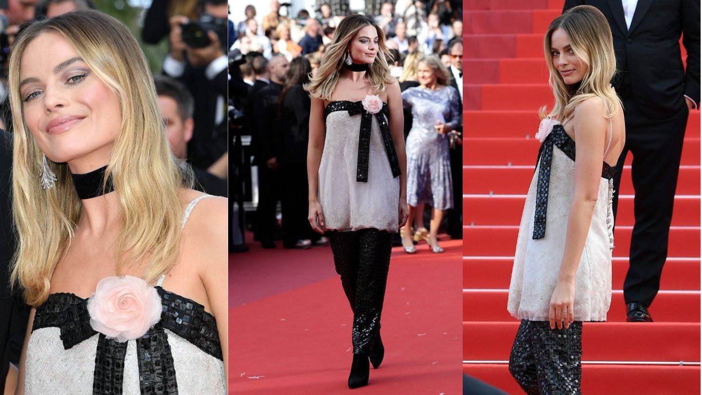 El look imposible de Margot Robbie en Cannes. (Getty)
