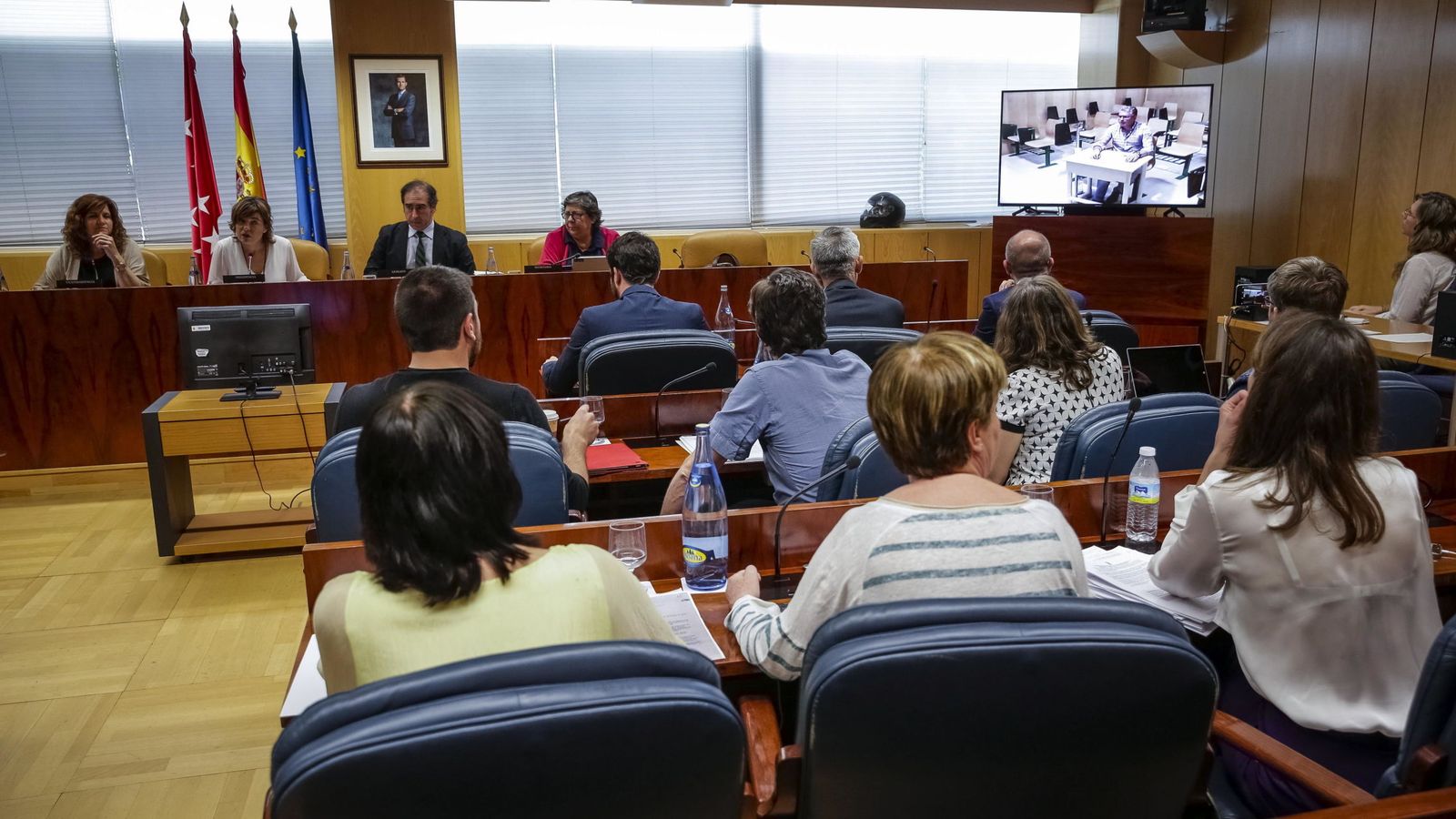 Foto: Francisco Granados, compareciendo en la comisión de investigación de la Asamblea de Madrid.