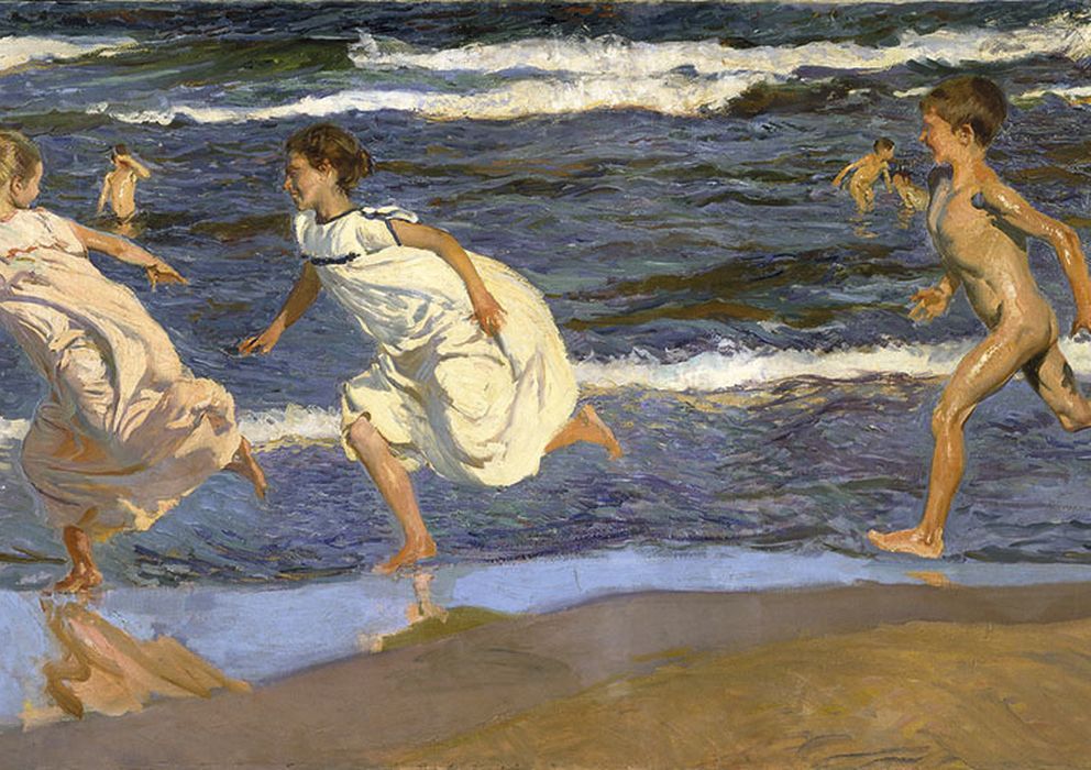 Foto: 'Corriendo por la playa', obra de Joaquín Sorolla, hecha en 1908.