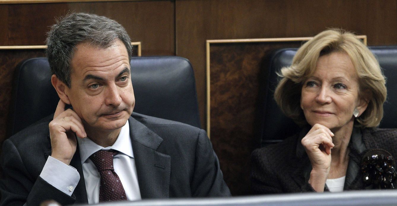José Luis Rodríguez Zapatero y Elena Salgado. (Efe)