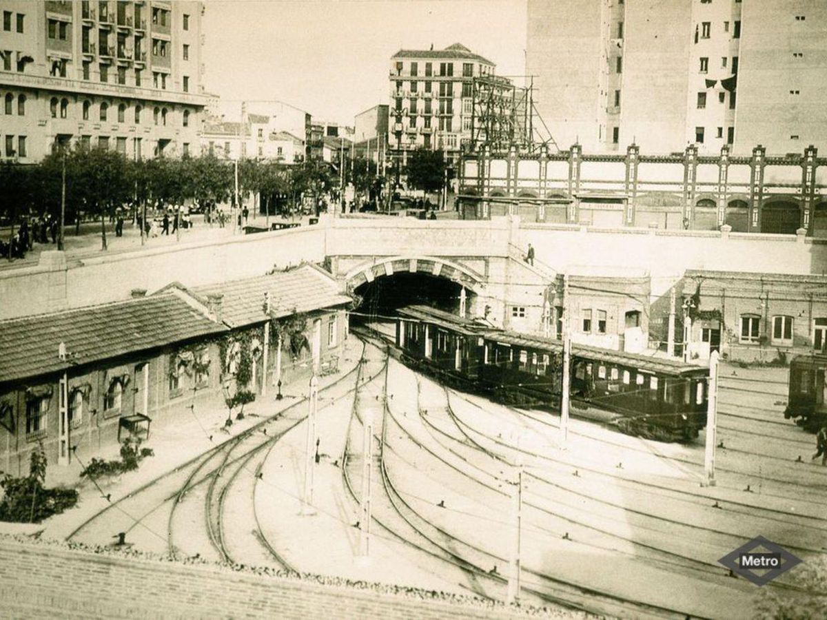 Foto: Las cocheras de Cuatro Caminos, en 1920. 