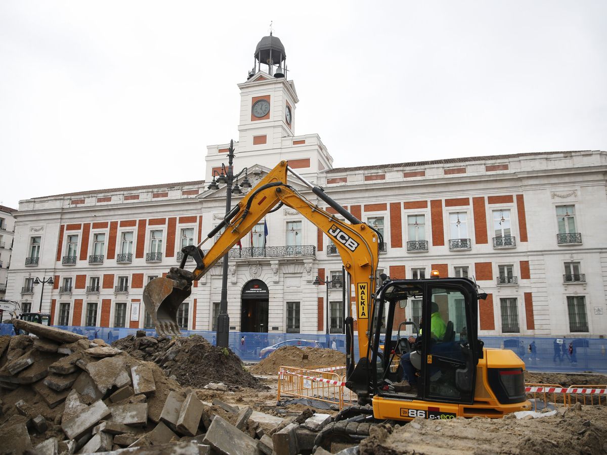 Foto: Obras en la Puerta del Sol de Madrid