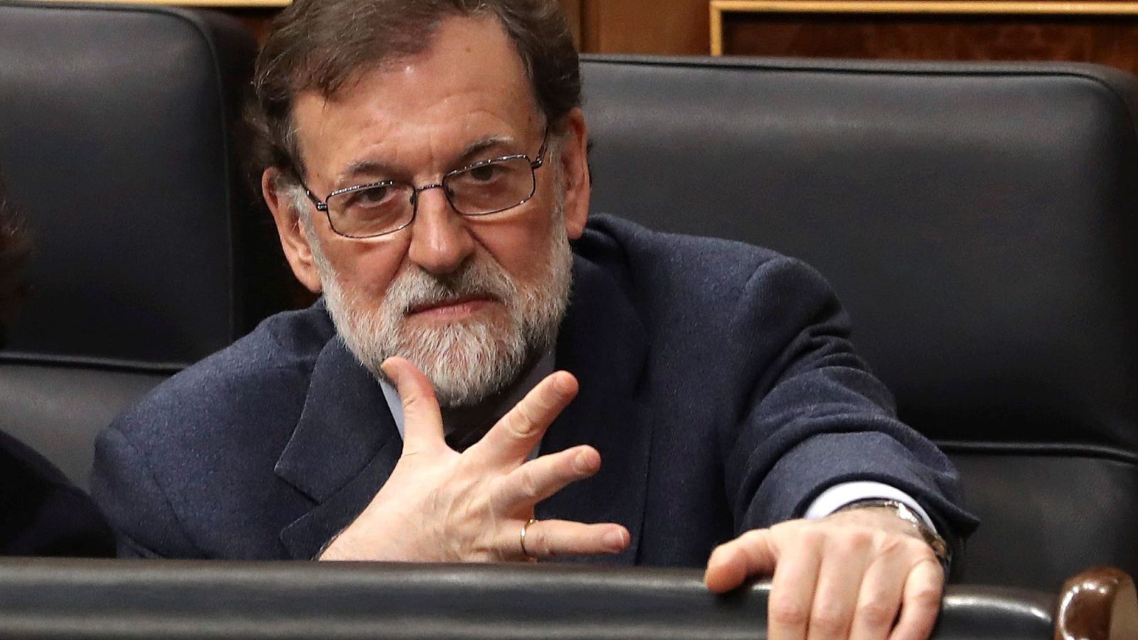 Foto: El presidente del Gobierno, Mariano Rajoy, durante un pleno en el Congreso. (EFE)