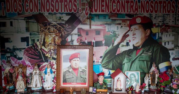 Foto: Celebración del quinto aniversario de la muerte de Hugo Chávez, el pasado 5 de marzo. (EFE) 