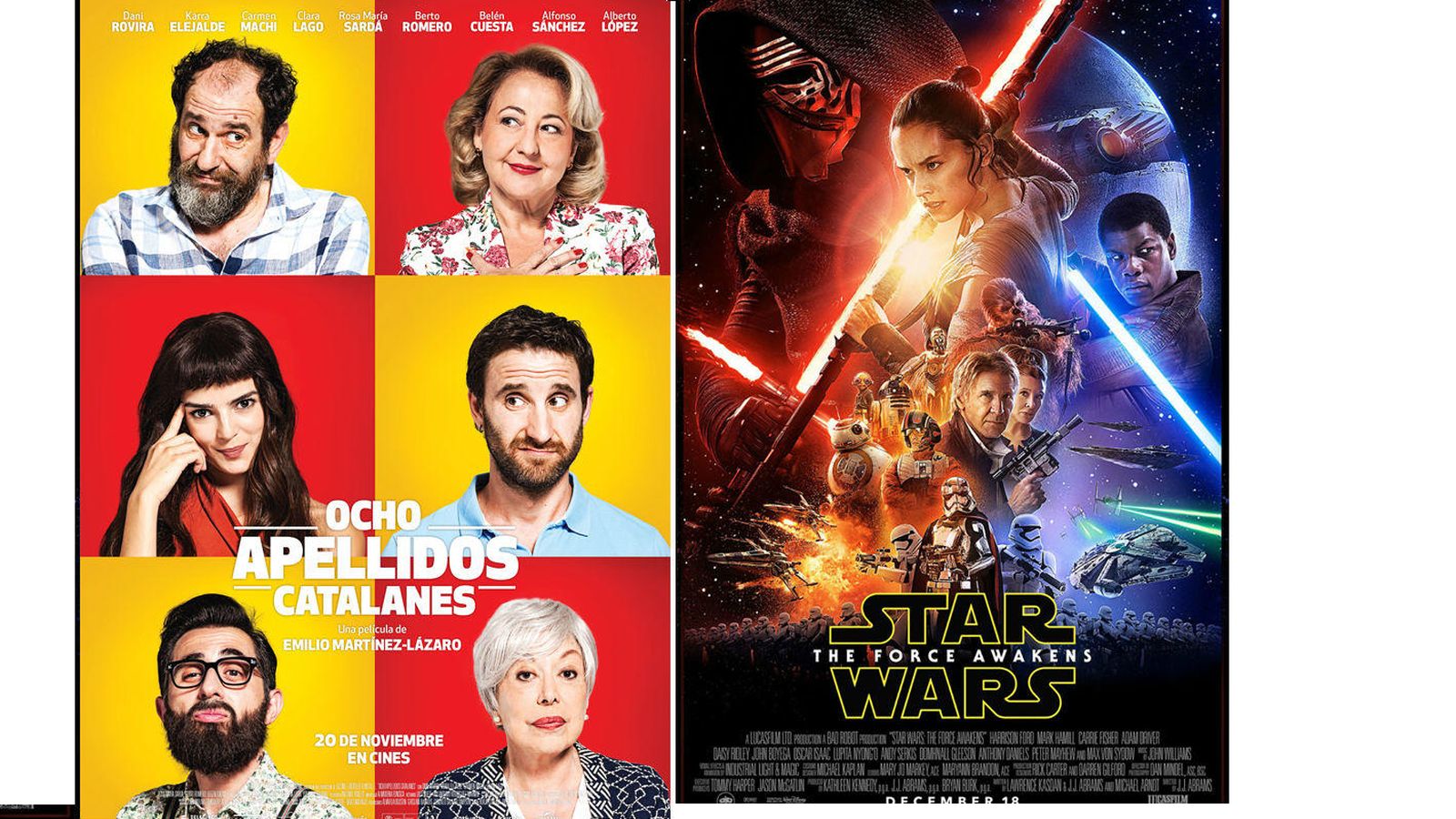 Foto:  'Star Wars' y 'Ocho apellidos catalanes' lucharán por ser la película más taquillera del año