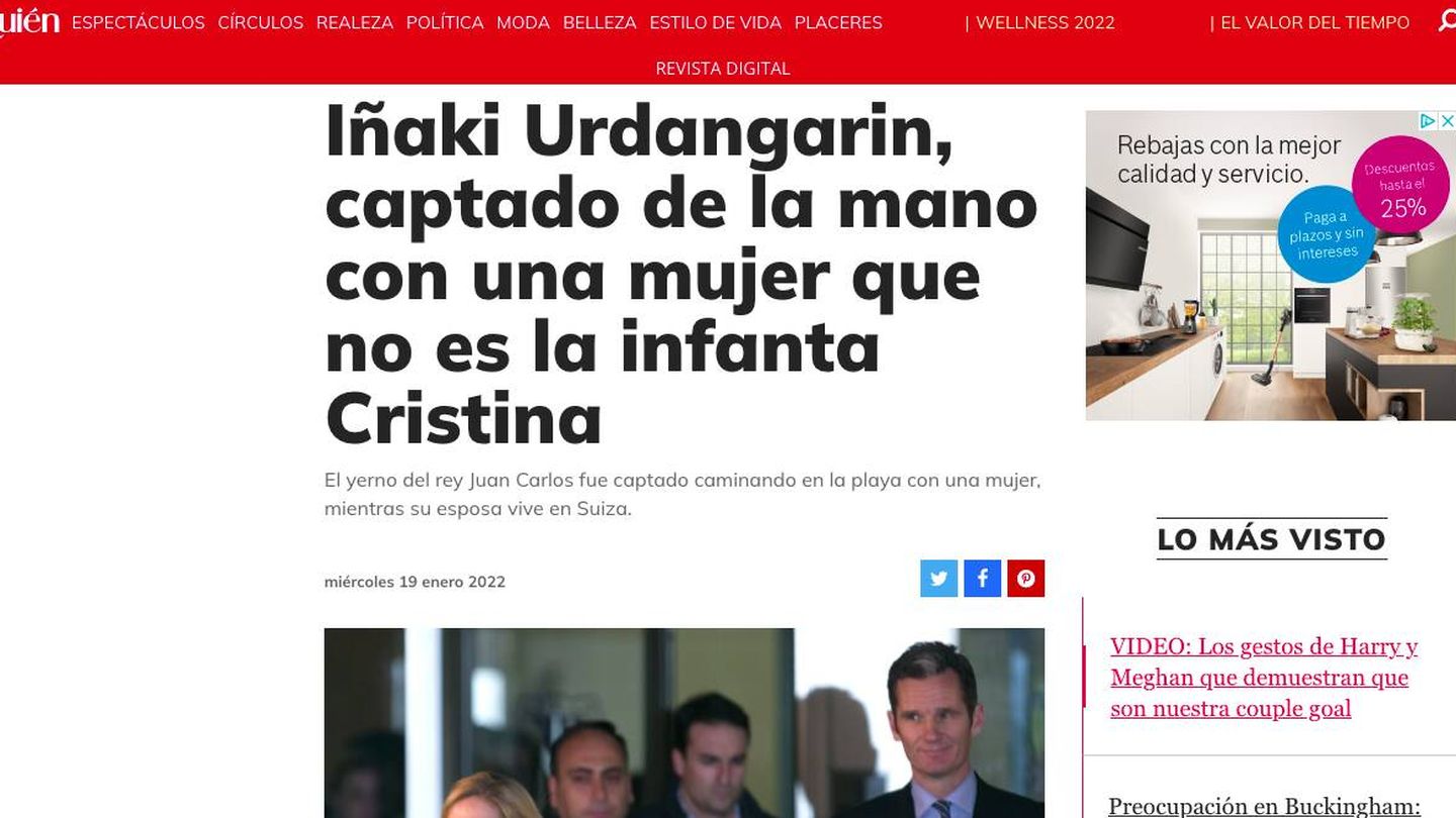 El caso Urdangarin, en la edición digital de 'Quién', en México.