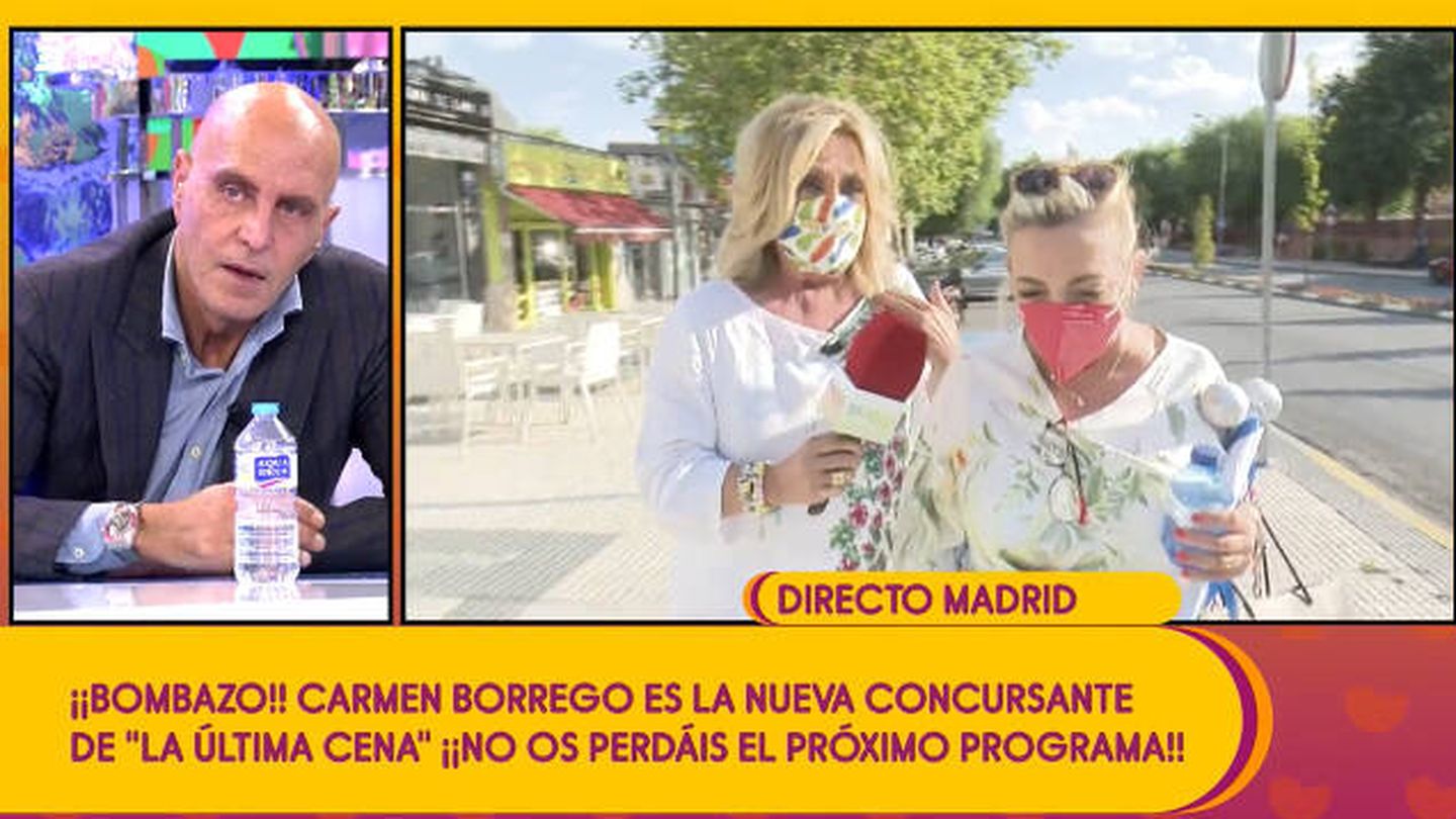 Carmen Borrego responde a Kiko Matamoros en 'Sálvame'. (Telecinco)