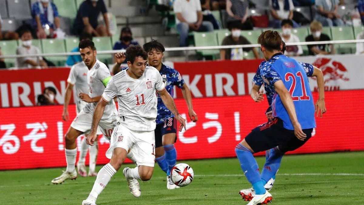España tropieza frente a Japón en su primera prueba antes de los Juegos (1-1)