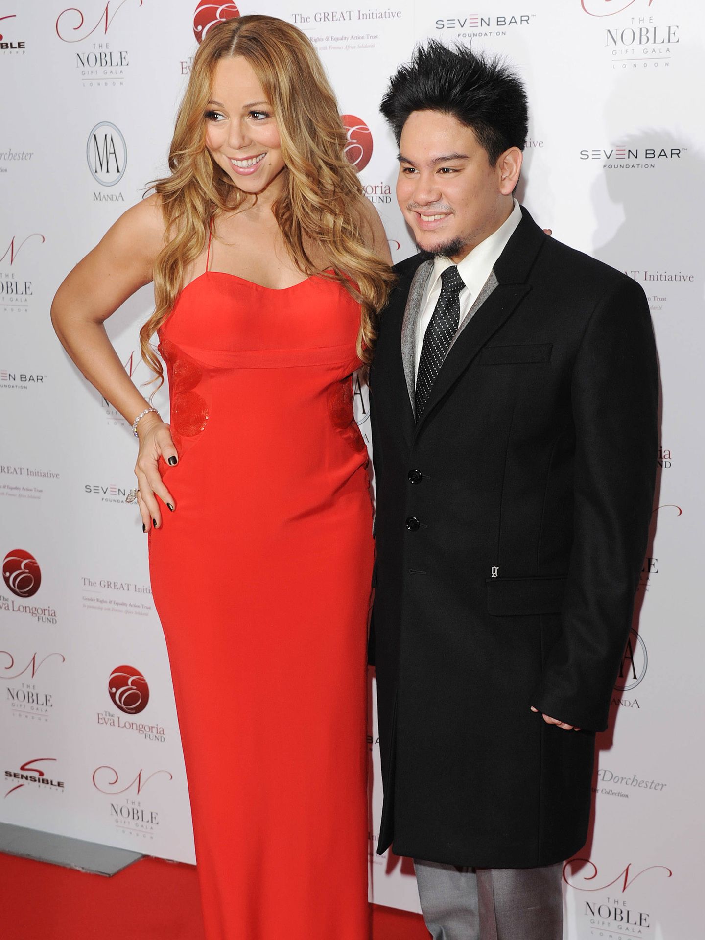 Mariah Carey, junto al príncipe. (Getty)