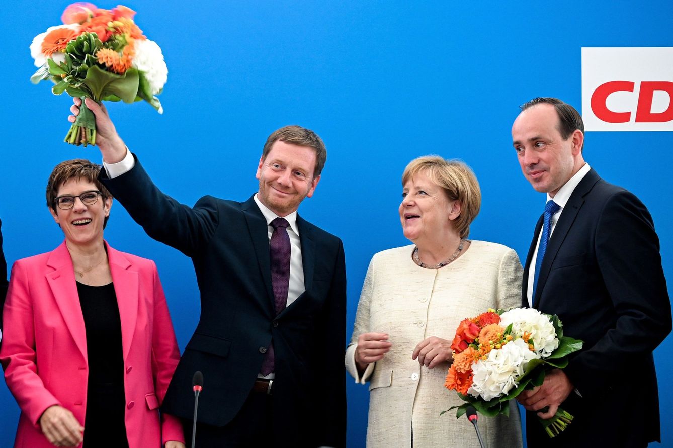 Reunión de los líderes de la CDU de Angela Merkel. (EFE)