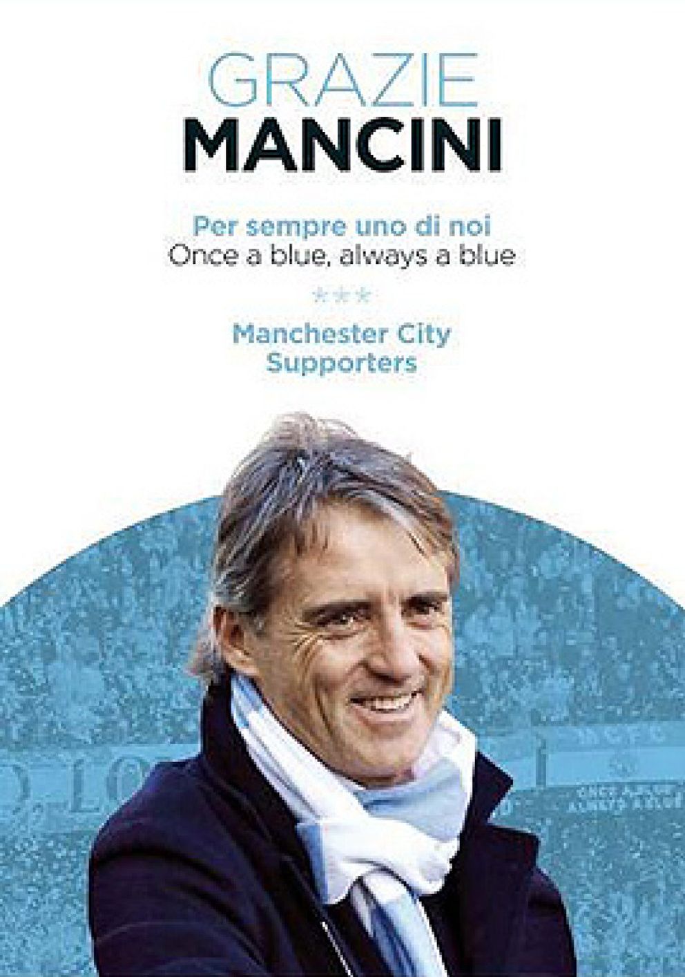 Foto: El City pone de moda las despedidas en prensa: ahora es la afición la que se despide de Mancini