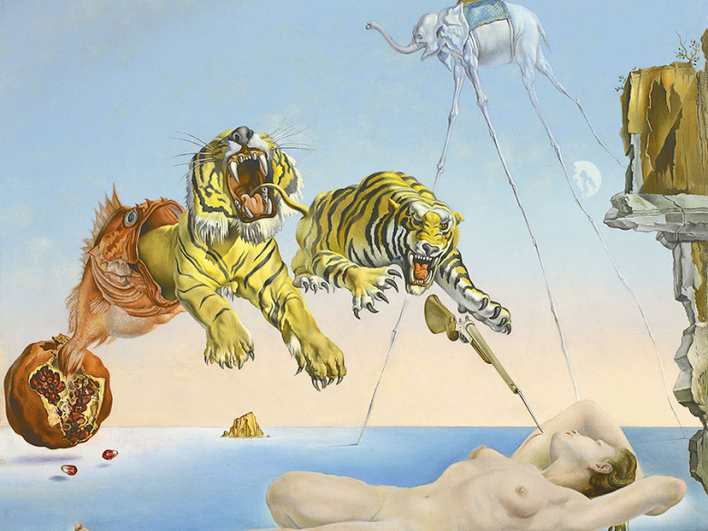 Salvador Dalí. 'Sueño causado por el vuelo de una abeja alrededor de una granada un segundo antes de despertar'
