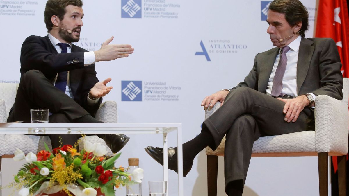 Casado defiende su oposición "moderada en el tono" y Aznar le recomienda obviar a Vox