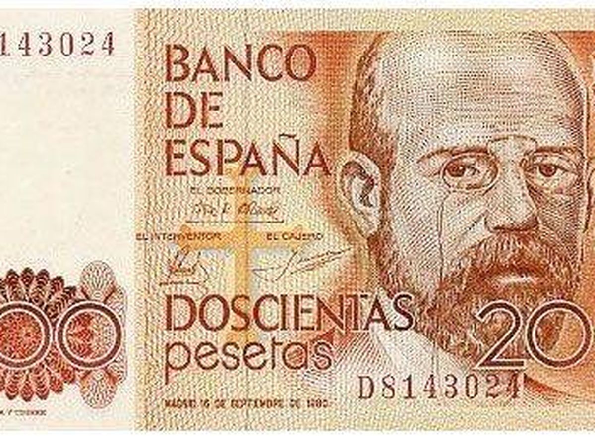 Foto: Un billete de 200 pesetas.