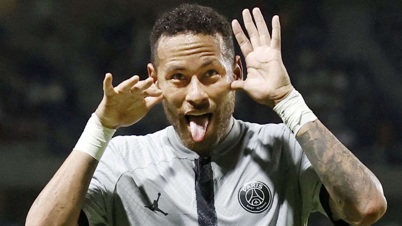 Foto: Neymar celebra un gol con el PSG. (Reuters/Kyodo)