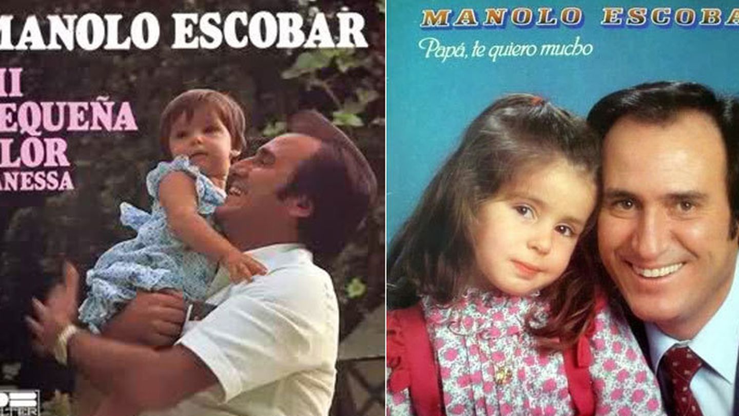 Portadas de discos en los que aparece Vanessa con Manolo Escobar